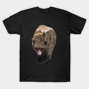 Brown Bear Animal Forest Wild Jungle Nature World Earth T-Shirt